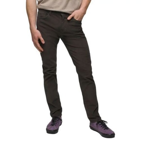 PrAna Campfire Corduroy Pant Dark Iron Mens 31/32 Stretch Slim Fit Tapered Leg - Picture 1 of 4